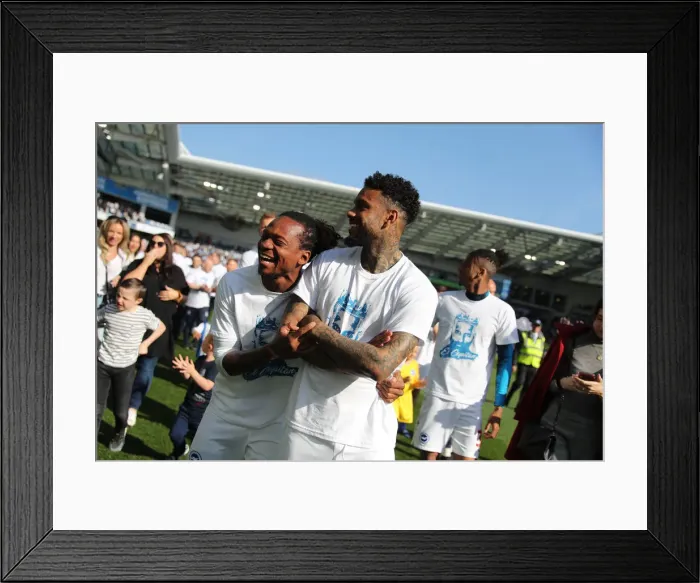 Framed Print : Brighton and Hove Albion: Premier League Survival Celebration - Players Lap of Appreciation (May 2019)