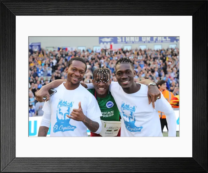 Framed Print : Brighton & Hove Albion: Premier League Survival Celebration - Players Lap of Appreciation (12 May 2019)