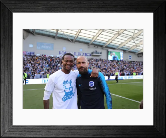 Framed Print : Brighton and Hove Albion: Premier League Survival Celebration - Players Lap of Appreciation (May 2019)