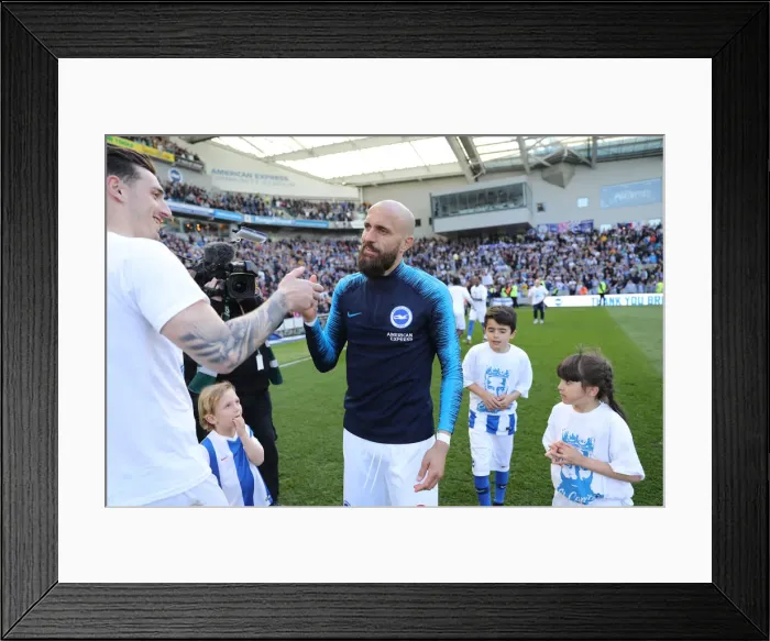 Framed Print : Brighton & Hove Albion: Premier League Survival Celebration - Players Lap of Appreciation (12 May 2019)