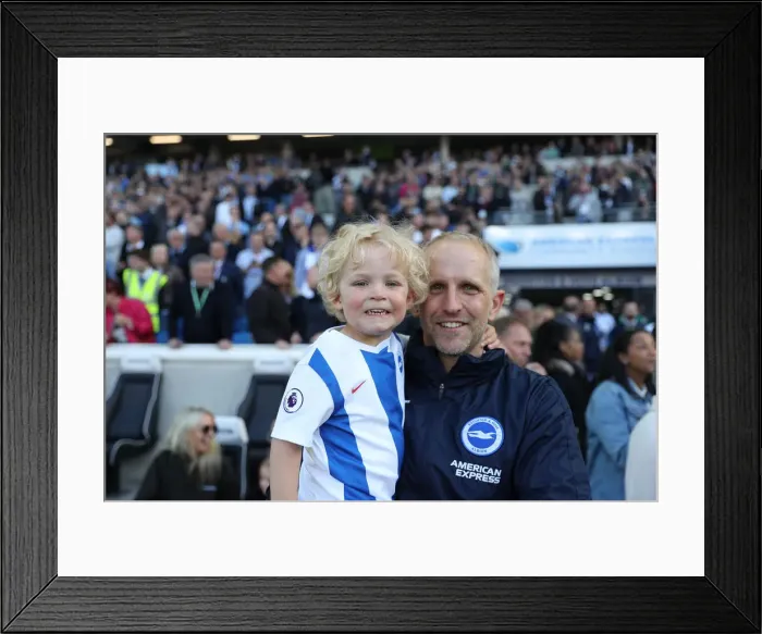 Framed Print : Brighton & Hove Albion: Premier League Survival Celebration - Players Lap of Appreciation (12 May 2019)
