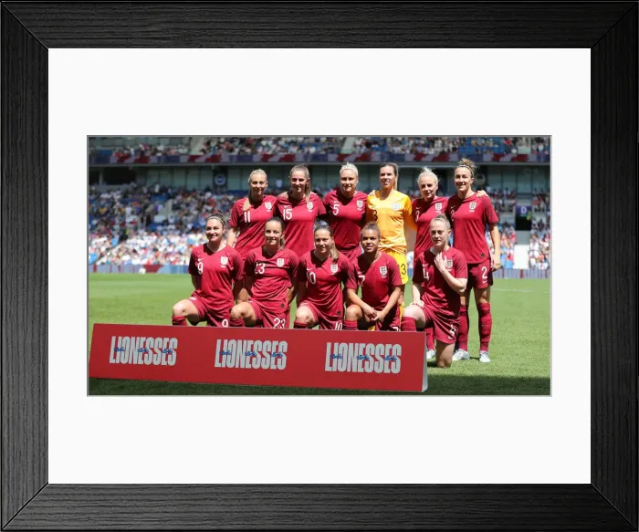 Framed Print : England Women vs New Zealand Women: FIFA World Cup Warm-Up Match at Brighton and Hove Albion's American Express Community Stadium (01.06.19) Framed Print : England Women vs New Zealand Women: FIFA World Cup Warm-Up Match at Brighton and Hove Albion's American Express Community Stadium (01.06.19)