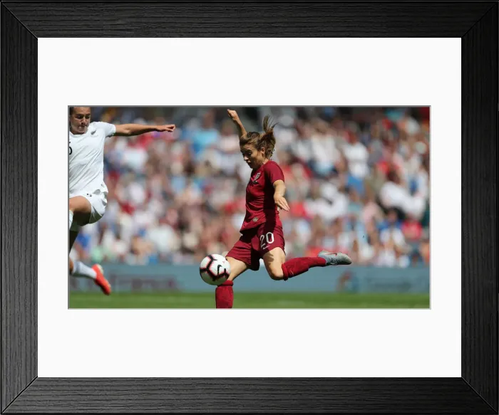Framed Print : England Women vs New Zealand Women: FIFA World Cup Warm-Up Match at Brighton and Hove Albion's American Express Community Stadium (01.06.19) Framed Print : England Women vs New Zealand Women: FIFA World Cup Warm-Up Match at Brighton and Hove Albion's American Express Community Stadium (01.06.19)