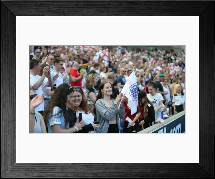 Framed Print : England Women vs New Zealand Women: FIFA World Cup Warm-Up Match at Brighton and Hove Albion's American Express Community Stadium (01.06.19)