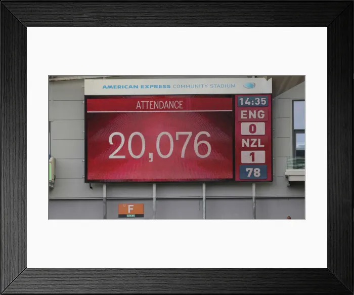 Framed Print : England Women vs New Zealand Women: FIFA World Cup Warm-Up at Brighton and Hove Albion's American Express Community Stadium (01JUN19)