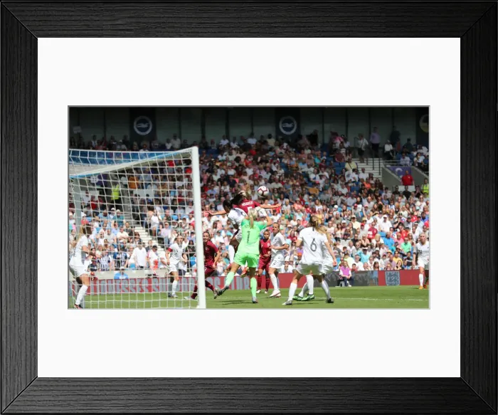 Framed Print : England Women vs New Zealand Women: FIFA World Cup Warm-Up at Brighton and Hove Albion's American Express Community Stadium (01.06.19)