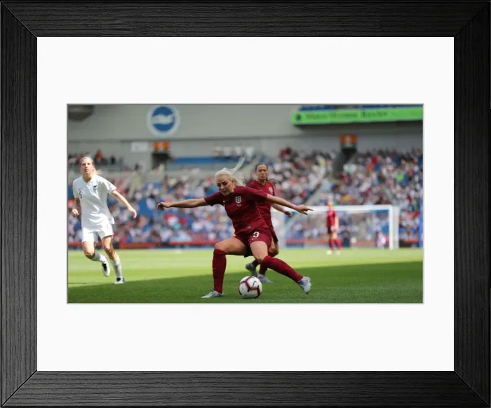 Framed Print : England Women vs New Zealand Women: FIFA World Cup Warm-Up Match at Brighton and Hove Albion's American Express Community Stadium (01.06.19) Framed Print : England Women vs New Zealand Women: FIFA World Cup Warm-Up Match at Brighton and Hove Albion's American Express Community Stadium (01.06.19)