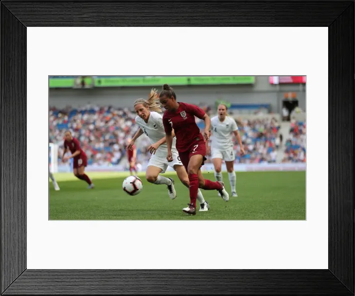 Framed Print : England Women vs New Zealand Women: FIFA World Cup Warm-Up Match at Brighton and Hove Albion's American Express Community Stadium (01.06.19) Framed Print : England Women vs New Zealand Women: FIFA World Cup Warm-Up Match at Brighton and Hove Albion's American Express Community Stadium (01.06.19)
