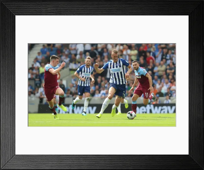 Framed Print : Brighton and Hove Albion vs. West Ham United: Premier League Showdown at American Express Community Stadium (17th August 2019) Framed Print : Brighton and Hove Albion vs. West Ham United: Premier League Showdown at American Express Community Stadium (17th August 2019)