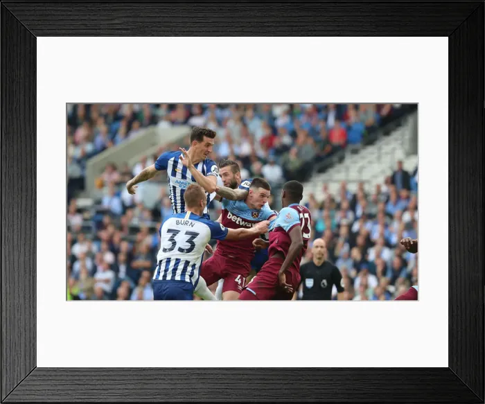 Framed Print : Brighton and Hove Albion vs. West Ham United: Premier League Showdown at American Express Community Stadium (17th August 2019) Framed Print : Brighton and Hove Albion vs. West Ham United: Premier League Showdown at American Express Community Stadium (17th August 2019)
