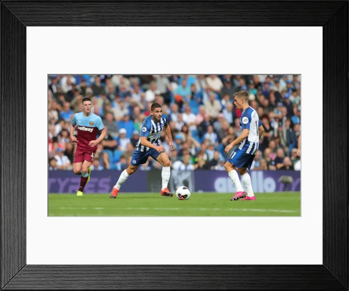 Framed Print : Brighton & Hove Albion vs. West Ham United: Premier League Showdown at American Express Community Stadium (August 17, 2019) Framed Print : Brighton & Hove Albion vs. West Ham United: Premier League Showdown at American Express Community Stadium (August 17, 2019)