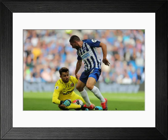 Framed Print : Brighton & Hove Albion vs. West Ham United: Premier League Showdown at American Express Community Stadium (August 17, 2019) Framed Print : Brighton & Hove Albion vs. West Ham United: Premier League Showdown at American Express Community Stadium (August 17, 2019)