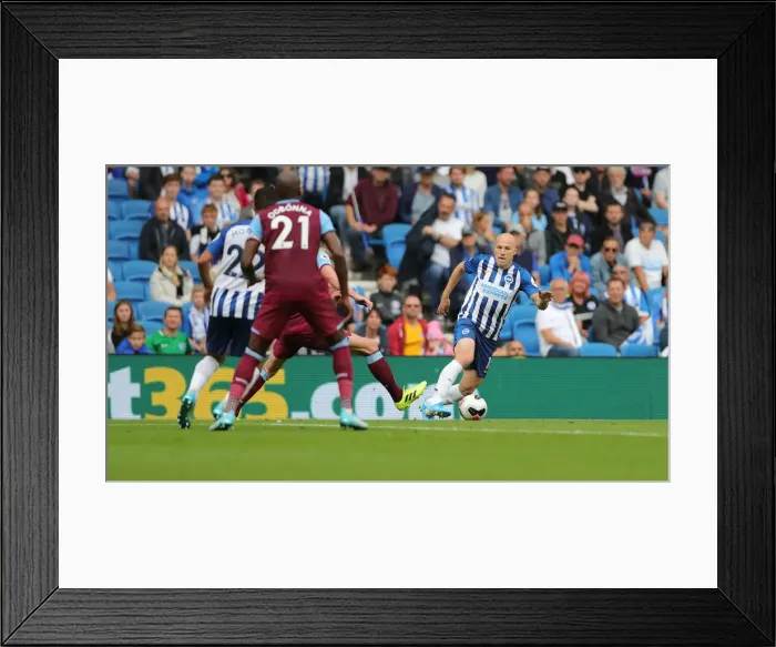 Framed Print : Brighton and Hove Albion vs. West Ham United: Premier League Showdown at American Express Community Stadium (17th August 2019)