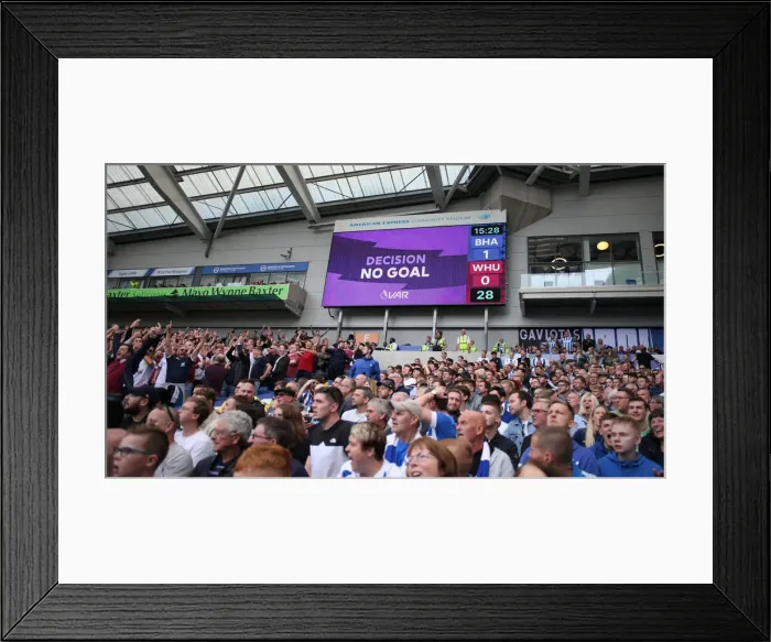 Framed Print : Brighton & Hove Albion vs. West Ham United: Premier League Battle at American Express Community Stadium (17th August 2019) Framed Print : Brighton & Hove Albion vs. West Ham United: Premier League Battle at American Express Community Stadium (17th August 2019)