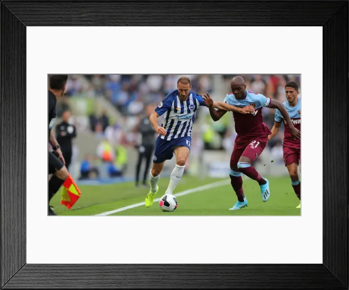 Framed Print : Brighton and Hove Albion vs. West Ham United: Premier League Showdown at American Express Community Stadium (August 17, 2019) Framed Print : Brighton and Hove Albion vs. West Ham United: Premier League Showdown at American Express Community Stadium (August 17, 2019)