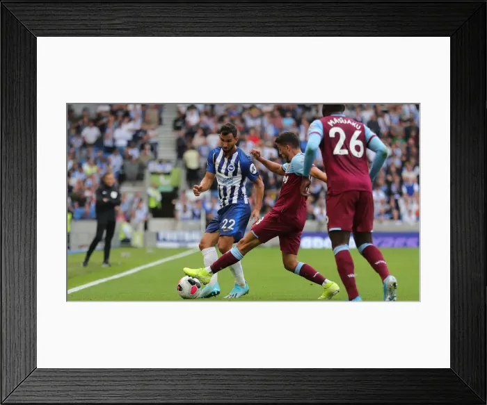 Framed Print : Brighton & Hove Albion vs. West Ham United: Premier League Battle at American Express Community Stadium (17th August 2019) Framed Print : Brighton & Hove Albion vs. West Ham United: Premier League Battle at American Express Community Stadium (17th August 2019)