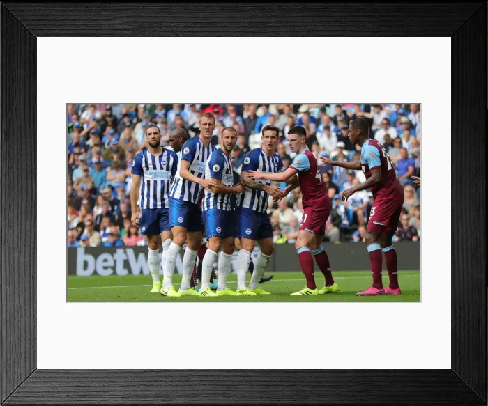 Framed Print : Brighton & Hove Albion vs. West Ham United: Premier League Showdown at American Express Community Stadium (17th August 2019) Framed Print : Brighton & Hove Albion vs. West Ham United: Premier League Showdown at American Express Community Stadium (17th August 2019)