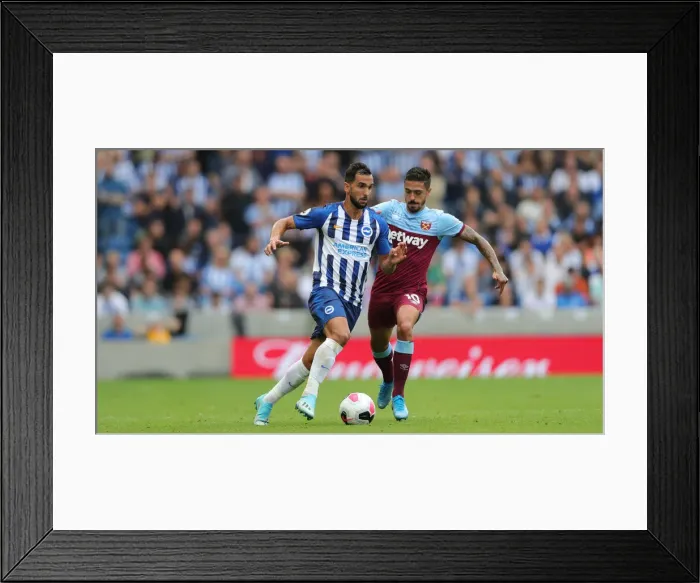 Framed Print : Brighton and Hove Albion vs. West Ham United: Premier League Battle at American Express Community Stadium (17th August 2019) Framed Print : Brighton and Hove Albion vs. West Ham United: Premier League Battle at American Express Community Stadium (17th August 2019)