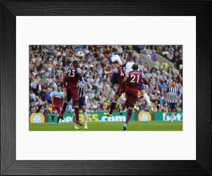 Framed Print : Brighton and Hove Albion vs. West Ham United: Premier League Showdown at American Express Community Stadium (17th August 2019) Framed Print : Brighton and Hove Albion vs. West Ham United: Premier League Showdown at American Express Community Stadium (17th August 2019)