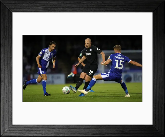 Framed Print : Brighton and Hove Albion's Carabao Cup Battle at Memorial Ground Against Bristol Rovers (27AUG19)