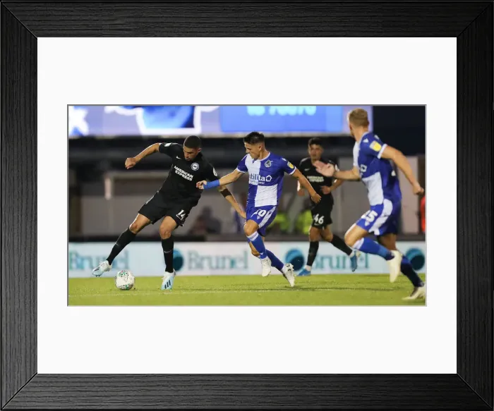 Framed Print : Brighton and Hove Albion Face Off Against Bristol Rovers in Carabao Cup Clash (27AUG19)