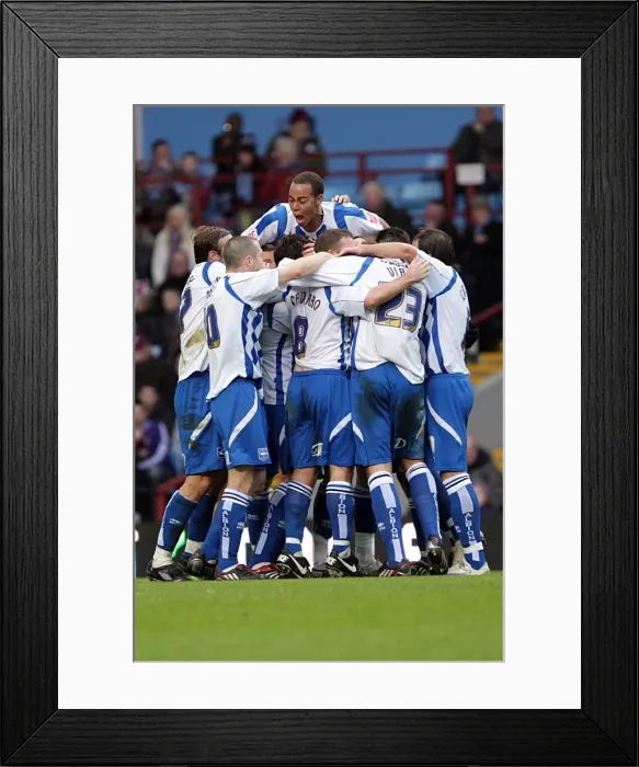 Framed Print : Brighton & Hove Albion vs. Aston Villa (FA Cup, 2009-10) - Away Game