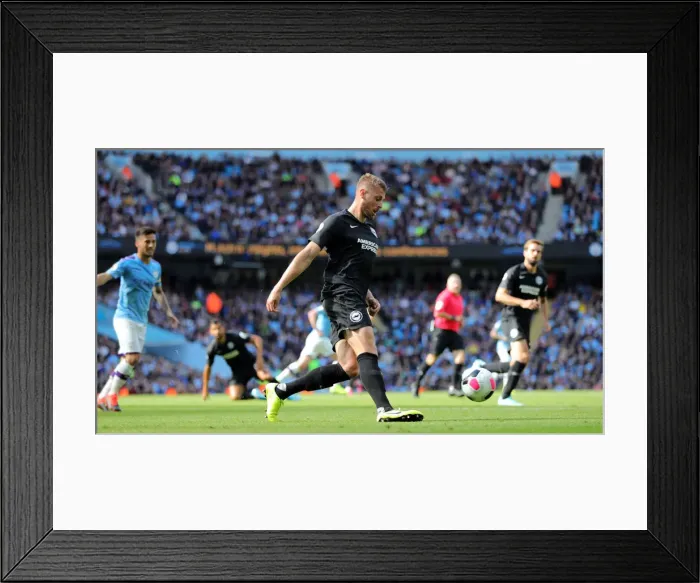 Framed Print : Manchester City vs. Brighton and Hove Albion: Premier League Showdown at Etihad Stadium (31Aug19)