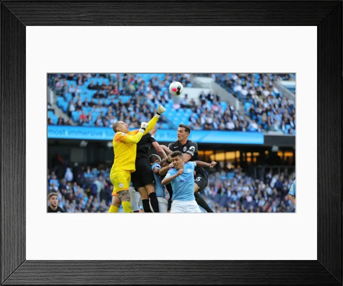 Framed Print : Premier League Showdown: Manchester City vs. Brighton and Hove Albion at Etihad Stadium (31AUG19)