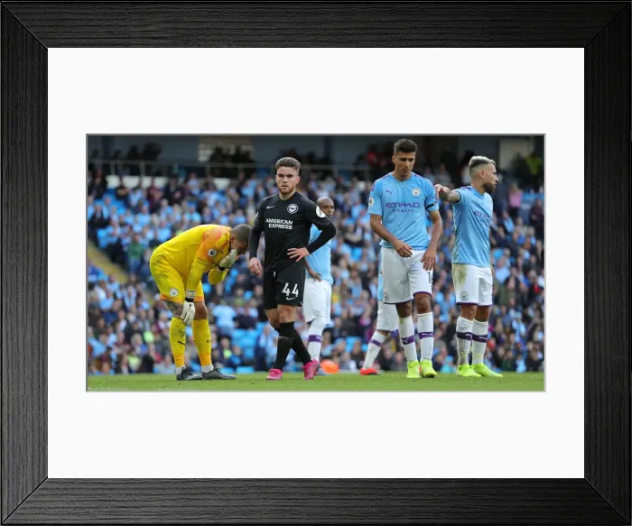 Framed Print : Premier League Showdown: Manchester City vs. Brighton and Hove Albion at Etihad Stadium (31AUG19)