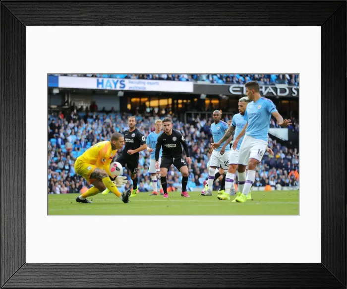 Framed Print : Manchester City vs. Brighton and Hove Albion: Premier League Showdown at Etihad Stadium (31Aug19)