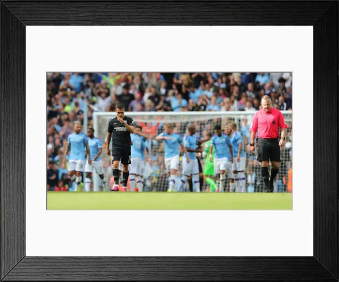 Framed Print : Manchester City vs. Brighton and Hove Albion: Premier League Showdown at Etihad Stadium (31AUG19)