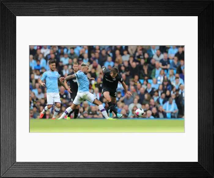 Framed Print : Manchester City vs. Brighton and Hove Albion: Premier League Showdown at Etihad Stadium (31Aug19)