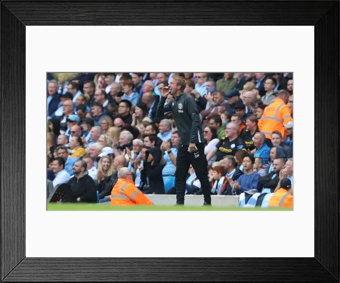 Framed Print : Manchester City vs. Brighton and Hove Albion: Premier League Showdown at Etihad Stadium (31AUG19) Framed Print : Manchester City vs. Brighton and Hove Albion: Premier League Showdown at Etihad Stadium (31AUG19)