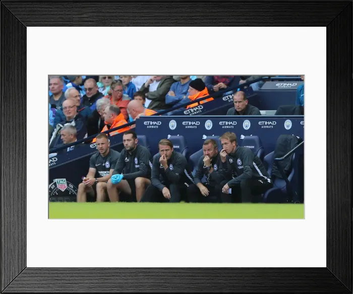 Framed Print : Manchester City vs. Brighton and Hove Albion: Premier League Showdown at Etihad Stadium (31AUG19) Framed Print : Manchester City vs. Brighton and Hove Albion: Premier League Showdown at Etihad Stadium (31AUG19)