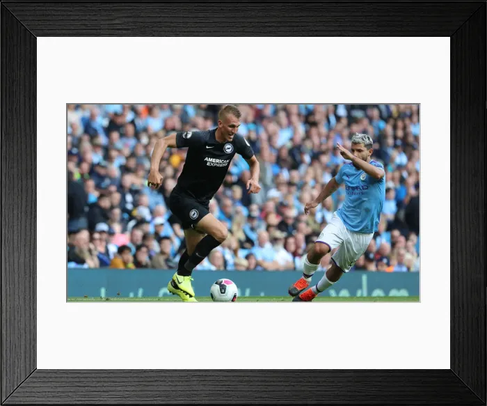 Framed Print : Manchester City vs. Brighton and Hove Albion: Premier League Clash at Etihad Stadium (31AUG19)