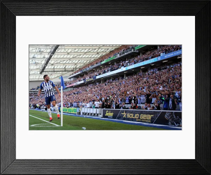 Framed Print : Brighton vs. Burnley: Intense Clash in Premier League, American Express Community Stadium - September 10, 2019