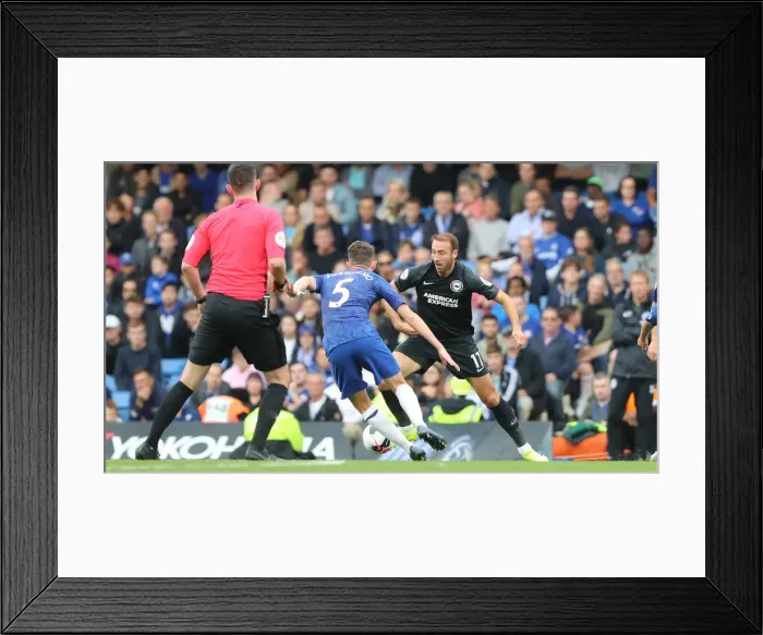 Framed Print : Premier League Showdown: Chelsea vs. Brighton and Hove Albion at Stamford Bridge (28SEP19)