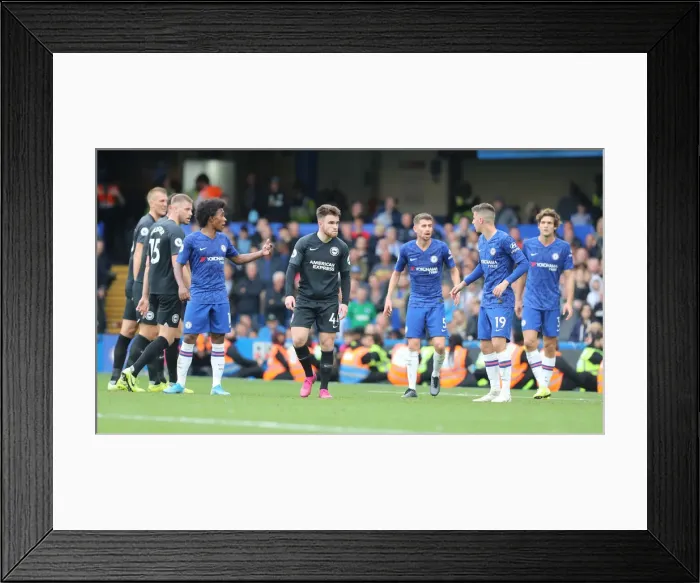 Framed Print : Premier League Showdown: Chelsea vs. Brighton and Hove Albion at Stamford Bridge (28SEP19)