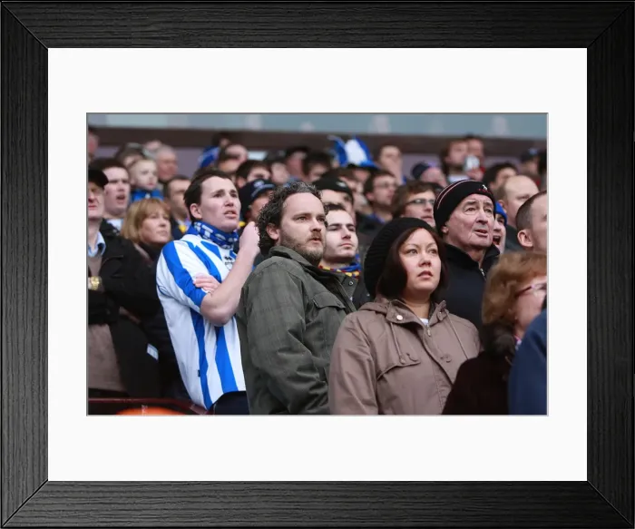 Framed Print : Brighton & Hove Albion's Epic FA Cup Battle at Villa Park, January 2010