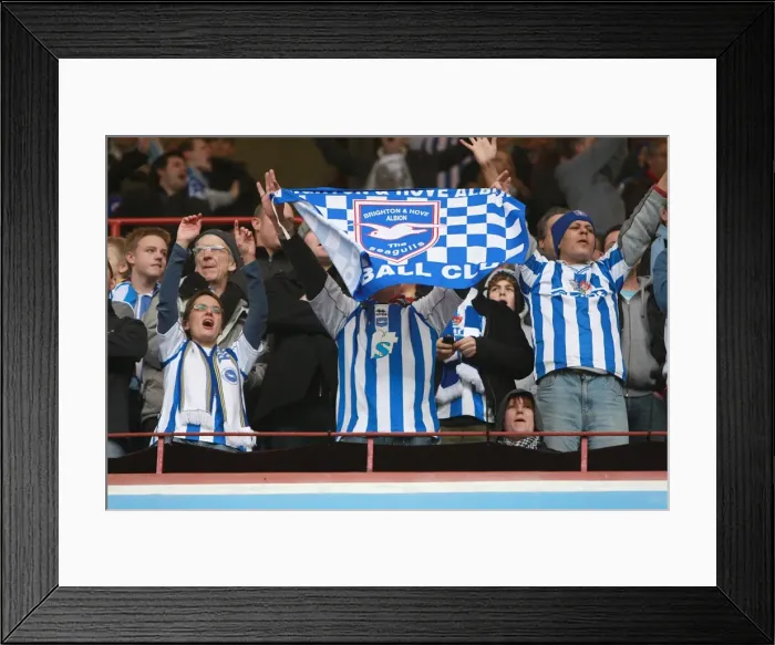 Framed Print : Electric FA Cup 4th Round Atmosphere: Brighton & Hove Albion at Villa Park, January 2010 Framed Print : Electric FA Cup 4th Round Atmosphere: Brighton & Hove Albion at Villa Park, January 2010
