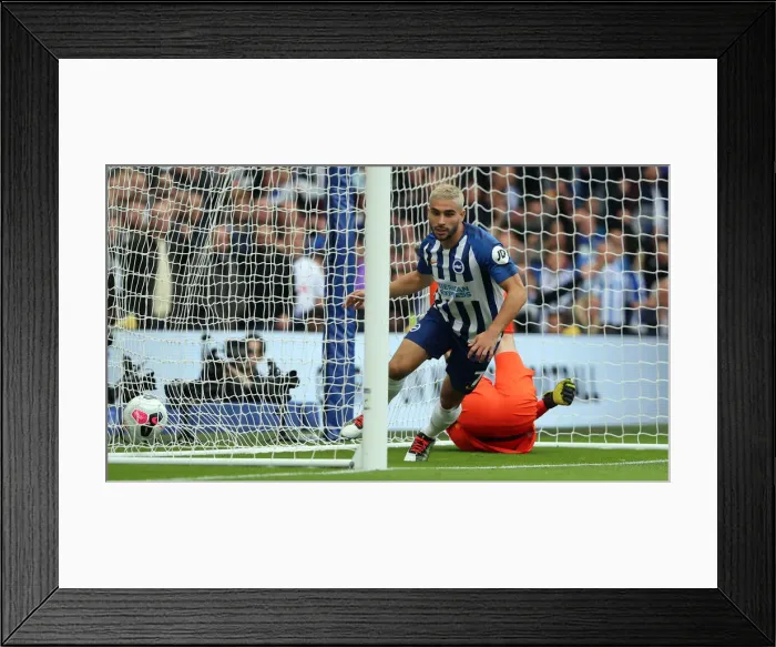 Framed Print : Brighton and Hove Albion vs. Tottenham Hotspur: Premier League Battle at American Express Community Stadium (5th October 2019)
