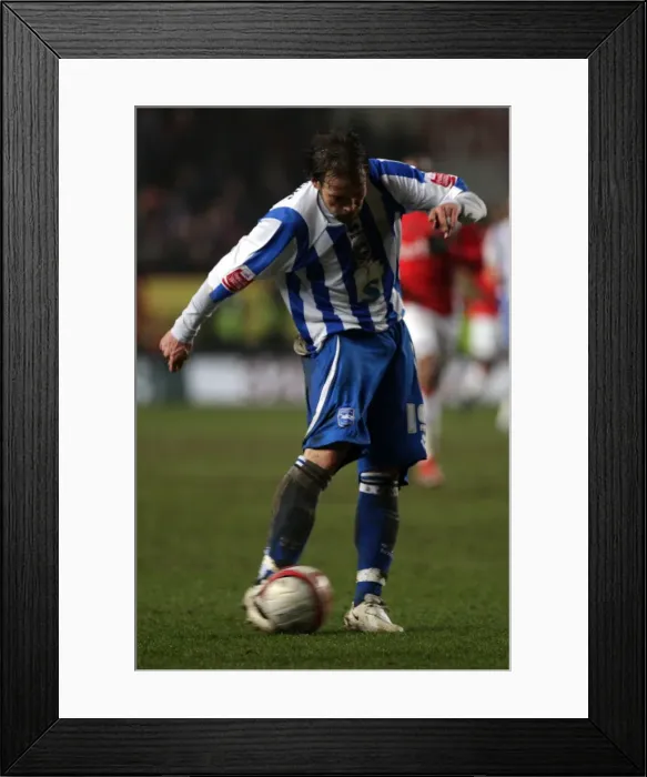 Framed Print : Calderon Shoots and scores