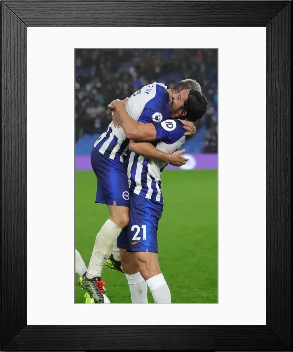 Framed Print : Brighton and Hove Albion vs. Everton: A Premier League Battle at American Express Community Stadium (26OCT19)