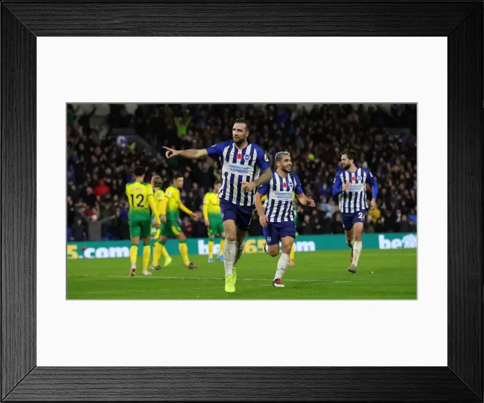 Framed Print : Brighton and Hove Albion vs. Norwich City: Premier League Showdown at American Express Community Stadium - November 2019 Framed Print : Brighton and Hove Albion vs. Norwich City: Premier League Showdown at American Express Community Stadium - November 2019