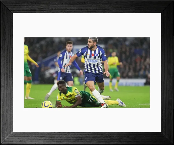 Framed Print : Brighton and Hove Albion vs. Norwich City: Premier League Showdown at American Express Community Stadium (November 2, 2019) Framed Print : Brighton and Hove Albion vs. Norwich City: Premier League Showdown at American Express Community Stadium (November 2, 2019)