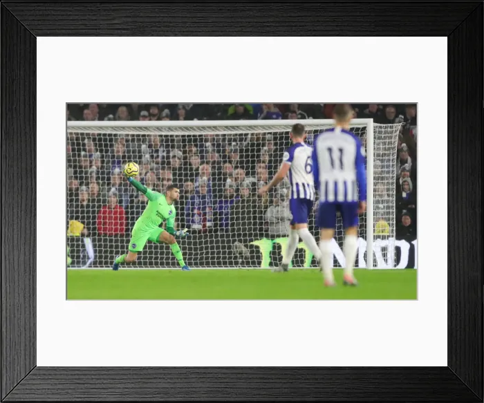 Framed Print : Brighton and Hove Albion vs. Leicester City: Premier League Showdown at American Express Community Stadium (November 23, 2019)