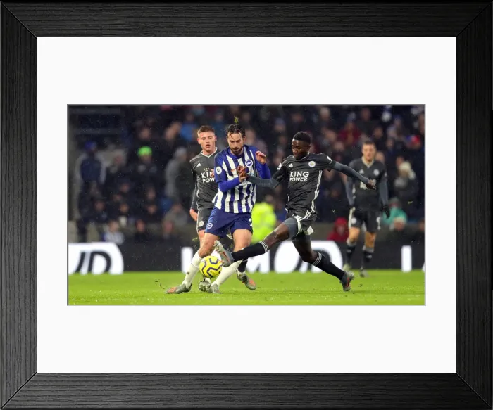 Framed Print : Brighton and Hove Albion vs. Leicester City: Premier League Showdown at American Express Community Stadium (November 23, 2019) Framed Print : Brighton and Hove Albion vs. Leicester City: Premier League Showdown at American Express Community Stadium (November 23, 2019)
