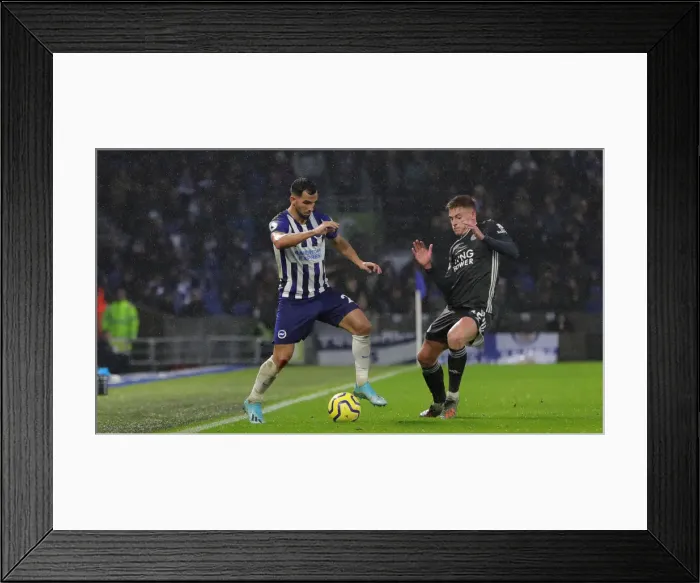 Framed Print : Brighton & Hove Albion vs. Leicester City: Premier League Showdown at American Express Community Stadium (November 2019)