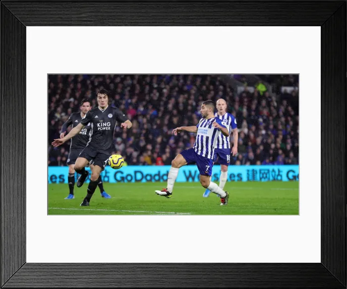 Framed Print : Brighton and Hove Albion vs. Leicester City: Premier League Showdown at American Express Community Stadium (November 23, 2019)