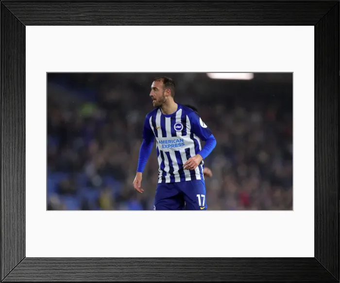 Framed Print : Brighton and Hove Albion vs. Leicester City: Premier League Showdown at American Express Community Stadium (November 23, 2019)